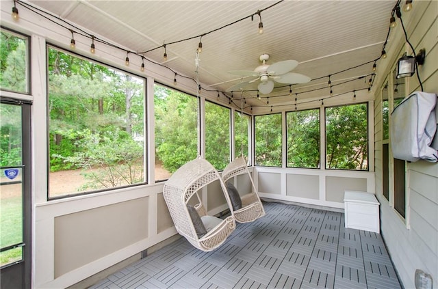 2535 Castlerock Ct, Cumming, GA 30041 - unfurnished sunroom with ceiling fan