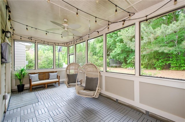 2535 Castlerock Ct, Cumming, GA 30041 - sunroom with ceiling fan