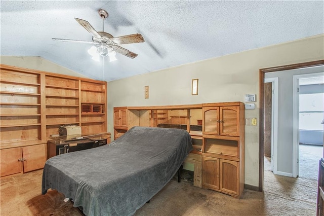 9760 Loblolly Ln, Roswell, GA 30075 - bedroom with carpet, lofted ceiling, and a textured ceiling
