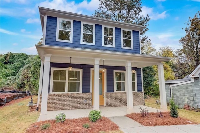 view of front of house featuring covered porch