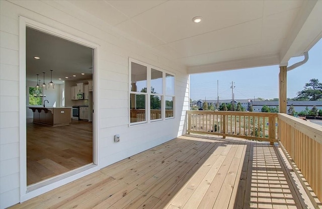 1919 Deco Dr, Kennesaw, GA 30144 - wooden terrace with a sink