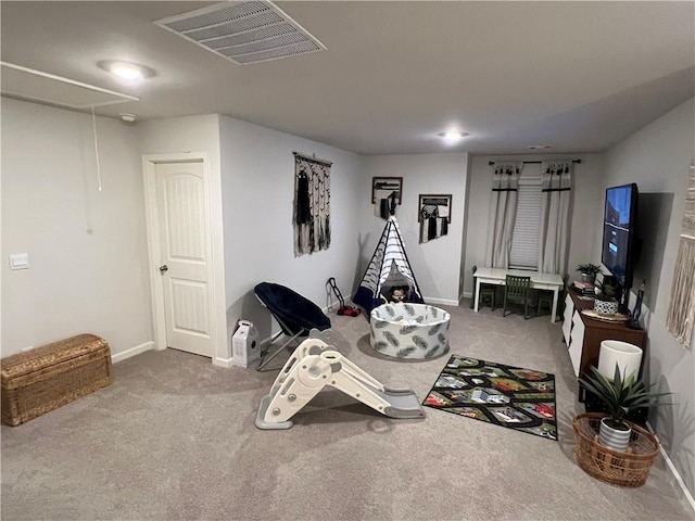 playroom featuring carpet