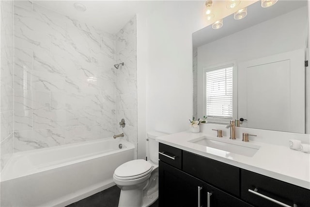 343 Concord St, Alpharetta, GA 30009 - bathroom featuring vanity, toilet, and  shower combination