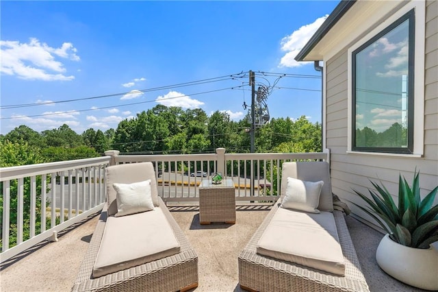 343 Concord St, Alpharetta, GA 30009 - view of patio featuring a balcony