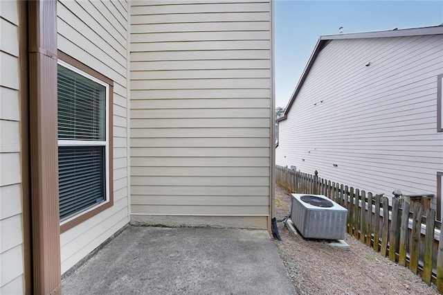 view of patio / terrace featuring central AC