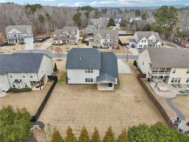 bird's eye view featuring a residential view