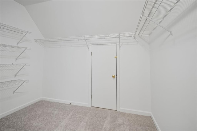 405 Sable Ct, Milton, GA 30004 - spacious closet with lofted ceiling and carpet flooring