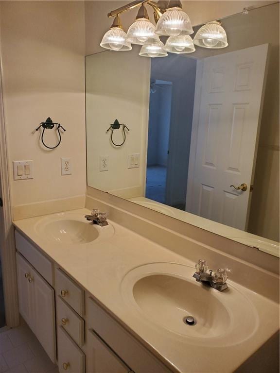 4217 Mill Grove Ln SW, Smyrna, GA 30082 - bathroom featuring double vanity and tile patterned flooring