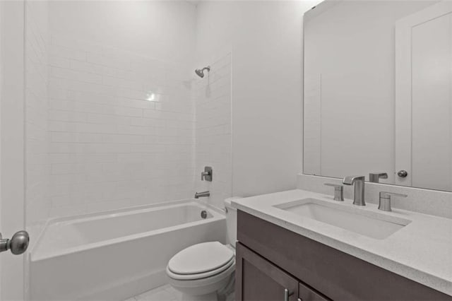 2023 Fern Mountain Ln, Marietta, GA 30064 - bathroom featuring toilet, vanity, and shower / bath combination