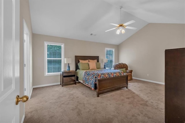 812 Roget Way, Lawrenceville, GA 30045 - bedroom with carpet floors, vaulted ceiling, multiple windows, and baseboards