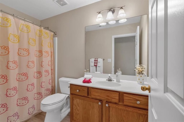 812 Roget Way, Lawrenceville, GA 30045 - bathroom featuring toilet, vanity, and a shower with shower curtain