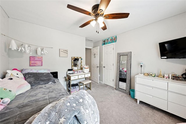 402 Homestead Dr, Dallas, GA 30157 - bedroom featuring carpet flooring, ceiling fan, and a closet