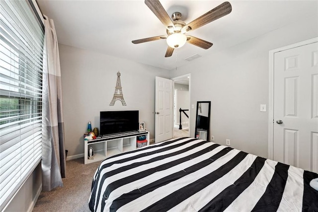 402 Homestead Dr, Dallas, GA 30157 - carpeted bedroom featuring ceiling fan and baseboards