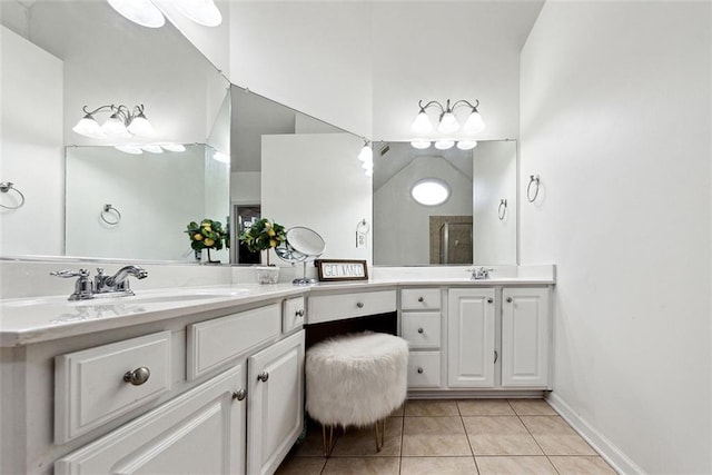 402 Homestead Dr, Dallas, GA 30157 - full bathroom with double vanity and tile patterned floors