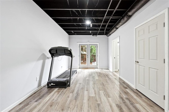 402 Homestead Dr, Dallas, GA 30157 - exercise room featuring wood finished floors
