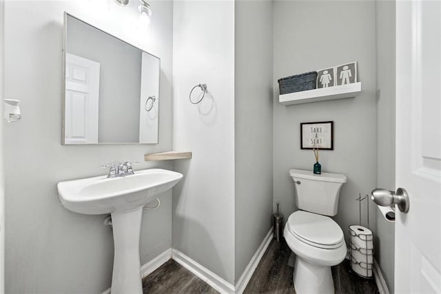 402 Homestead Dr, Dallas, GA 30157 - bathroom with wood finished floors and toilet