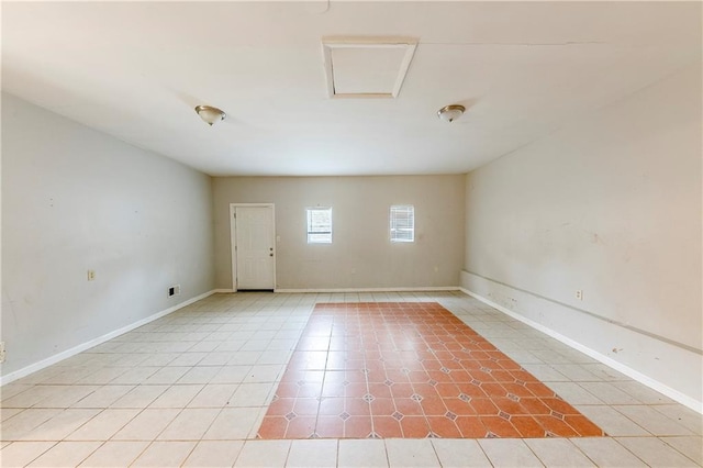 view of tiled spare room