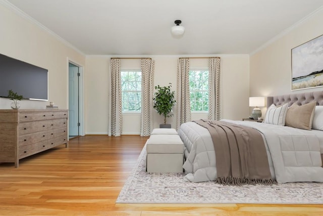 6795 Brandon Mill Rd, Atlanta, GA 30328 - bedroom with light wood finished floors, crown molding, and baseboards