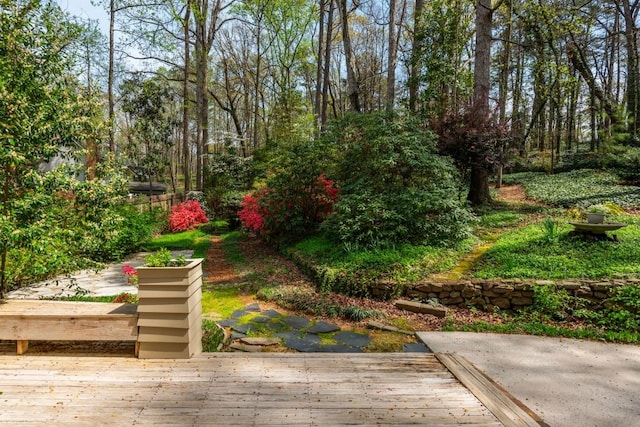 6795 Brandon Mill Rd, Atlanta, GA 30328 - view of yard featuring a wooden deck