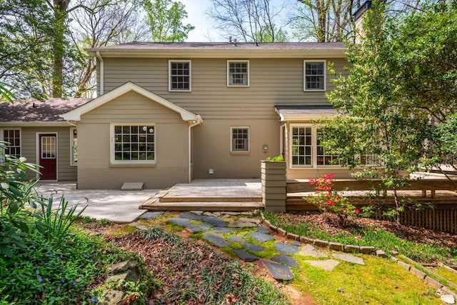 6795 Brandon Mill Rd, Atlanta, GA 30328 - back of house featuring a wooden deck and a patio area