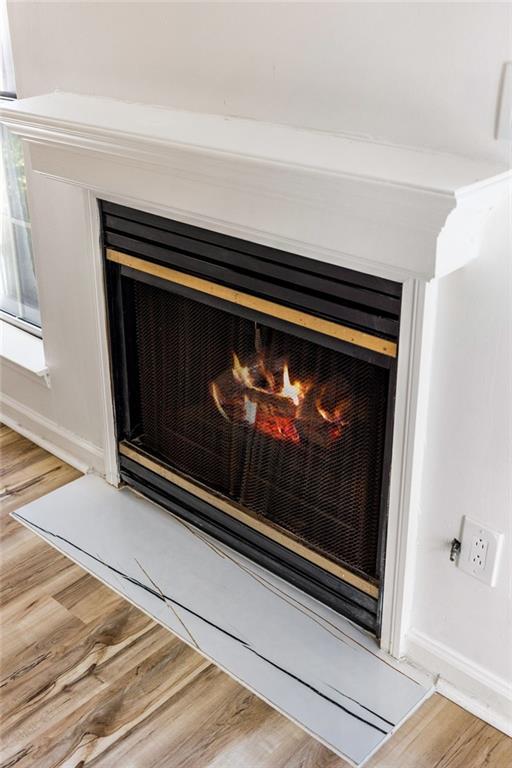 interior details with hardwood / wood-style floors