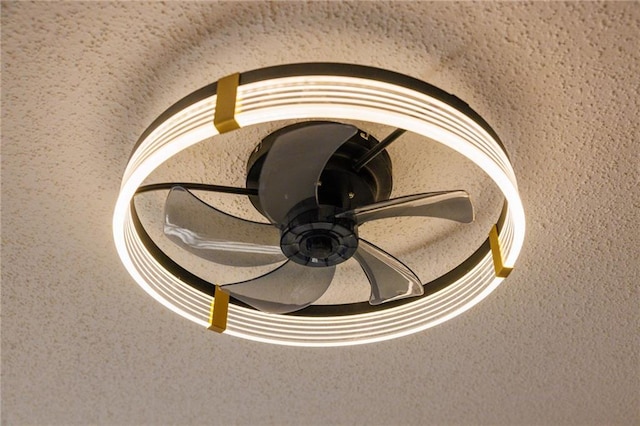 interior details with ceiling fan