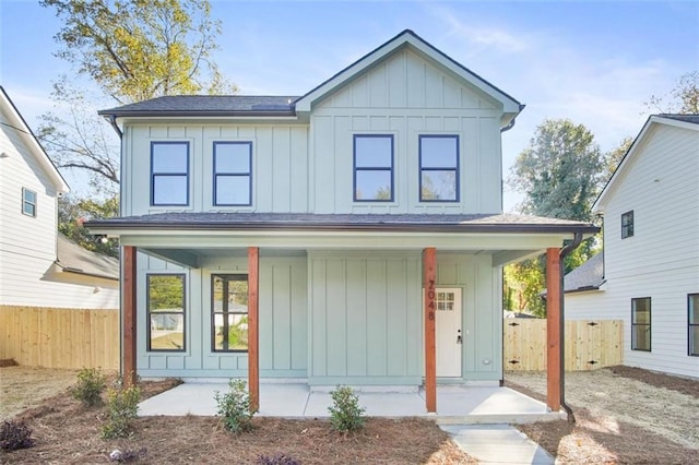 view of front of home featuring covered porch