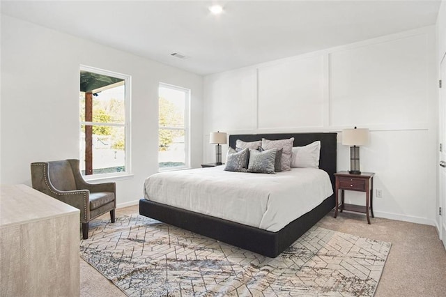 view of carpeted bedroom