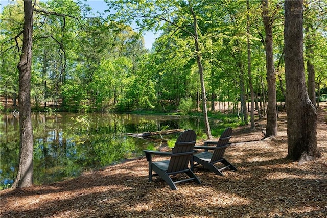 view of yard featuring a water view