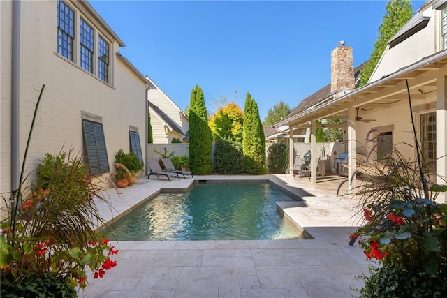 view of pool with a patio area