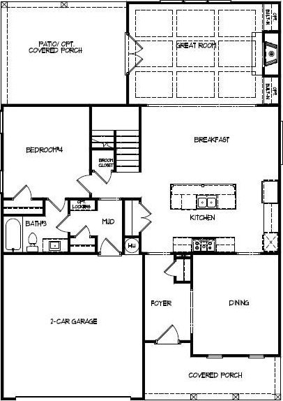 5579 Spring St, Flowery Branch, GA 30542 - view of floor plan / room layout
