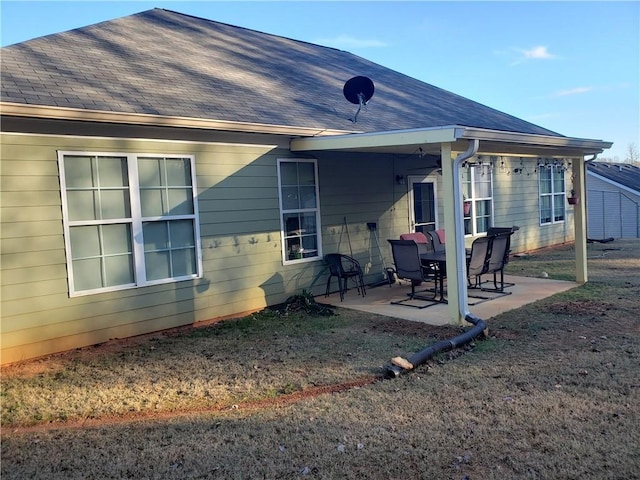 rear view of property with a patio