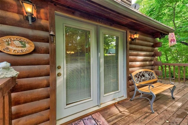 652 Fox Run Dr, Blue Ridge, GA 30513 - view of wooden deck