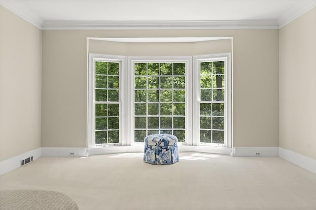 1585 Lazy River Ln, Sandy Springs, GA 30350 - interior space with carpet flooring, a healthy amount of sunlight, and crown molding