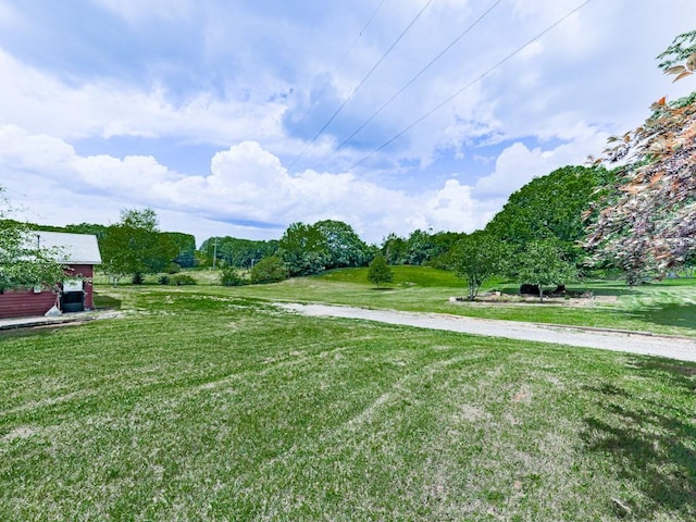 view of green lawn