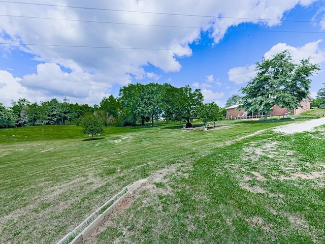 view of grassy yard