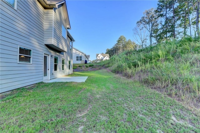 view of yard featuring a patio area