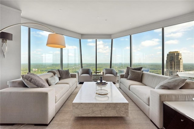 view of sunroom
