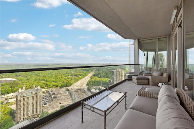 balcony with an outdoor living space