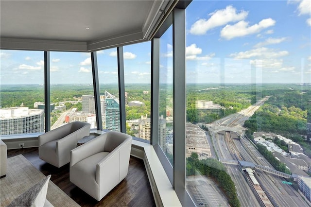 view of sunroom