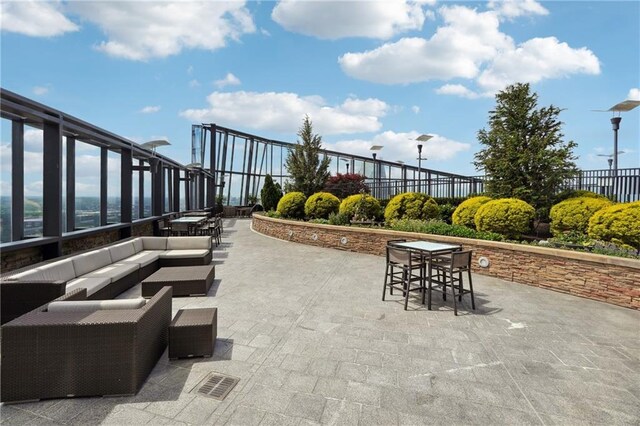 view of patio / terrace with an outdoor hangout area