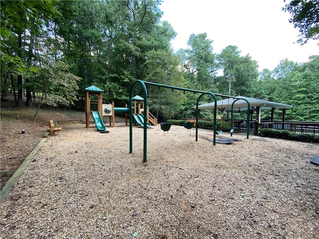 view of play area