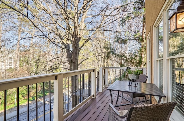 view of wooden terrace