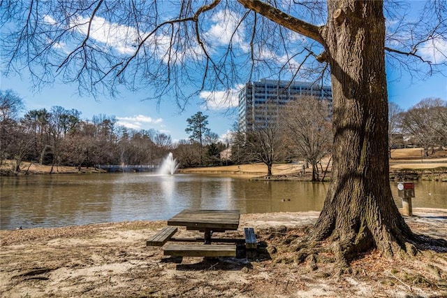 view of property's community featuring a water view