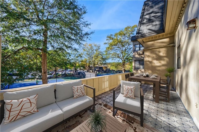 view of patio / terrace featuring an outdoor living space