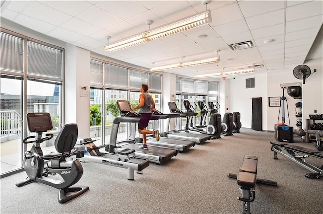 view of exercise room