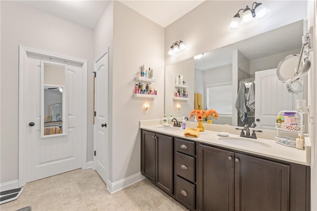 bathroom featuring vanity