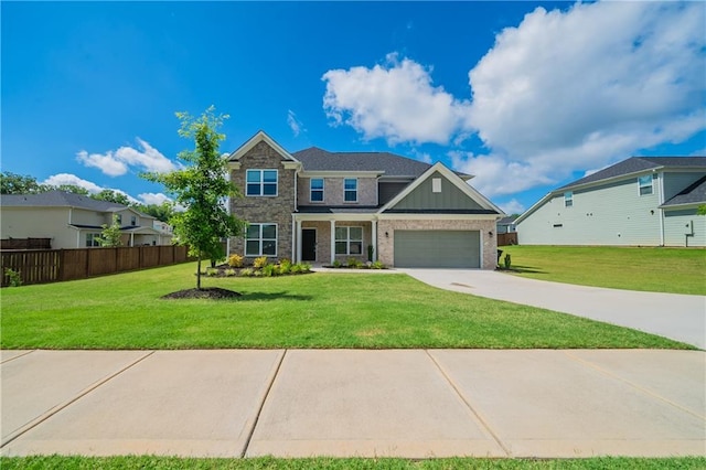 146 Himalaya Way, Mcdonough, GA 30253 - craftsman-style home with driveway, a garage, brick siding, and board and batten siding