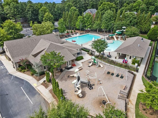 640 Greenview Ter, Milton, GA 30004 - bird's eye view of a pool
