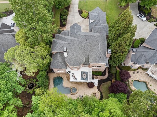 640 Greenview Ter, Milton, GA 30004 - view from above of property featuring a pool
